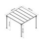 Voir la diapositive 2 : Palram Gazébo tonnelle plate 9.5m² gris anthracite - 703728