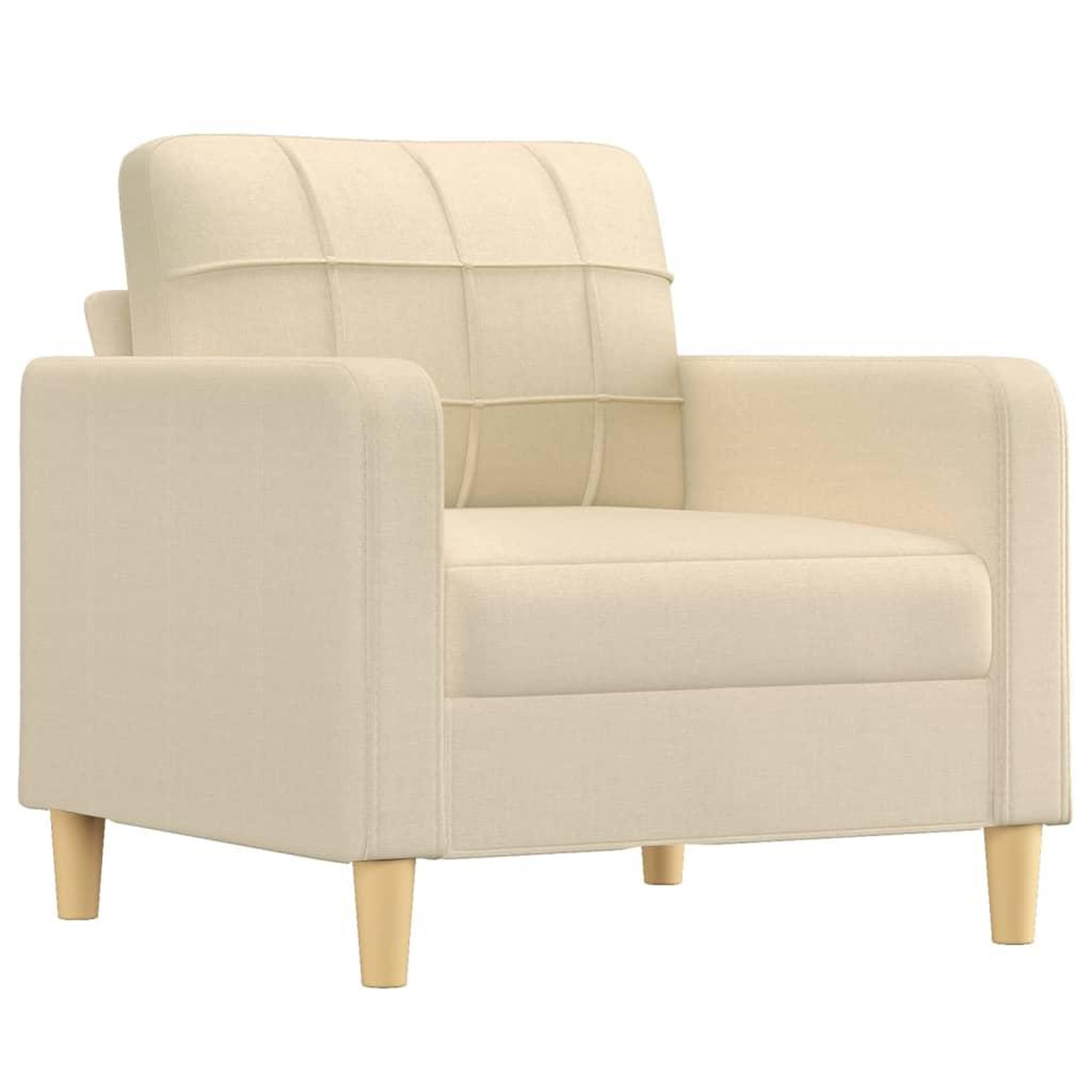 Voir la diapositive 3 : VIDAXL Ensemble de canapes 3 pcs avec coussins creme tissu