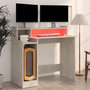 Voir la diapositive 4 : VIDAXL Bureau et lumieres LED Gris beton 97x45x90 cm Bois d'ingenierie