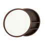 Voir la diapositive 3 : Paris Prix Miroir Mural Coulissant  Gavya  60cm Marron Foncé