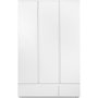 Voir la diapositive 3 : MARKET24 Armoire IMAGE 60B - Décor blanc mat - 3 portes + 2 tiroirs - L121,6 x H191 x P55 cm