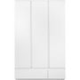 Voir la diapositive 3 : MARKET24 Armoire IMAGE 60B - Décor blanc mat - 3 portes + 2 tiroirs - L121,6 x H191 x P55 cm