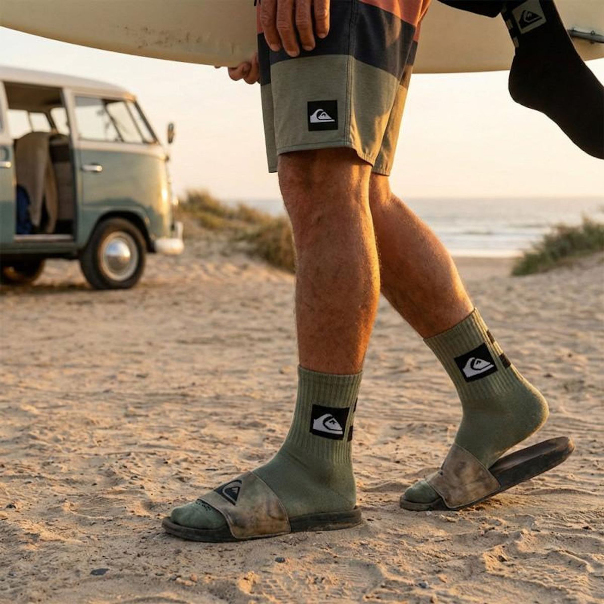 QUIKSILVER Quiksilver Pack de Chaussettes Homme QUARTER– Lot 6 Paires Sport