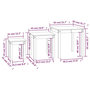 Voir la diapositive 6 : VIDAXL Tables gigognes 3 pcs Marron miel Bois de pin massif