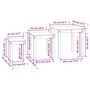 Voir la diapositive 6 : VIDAXL Tables gigognes 3 pcs Marron miel Bois de pin massif