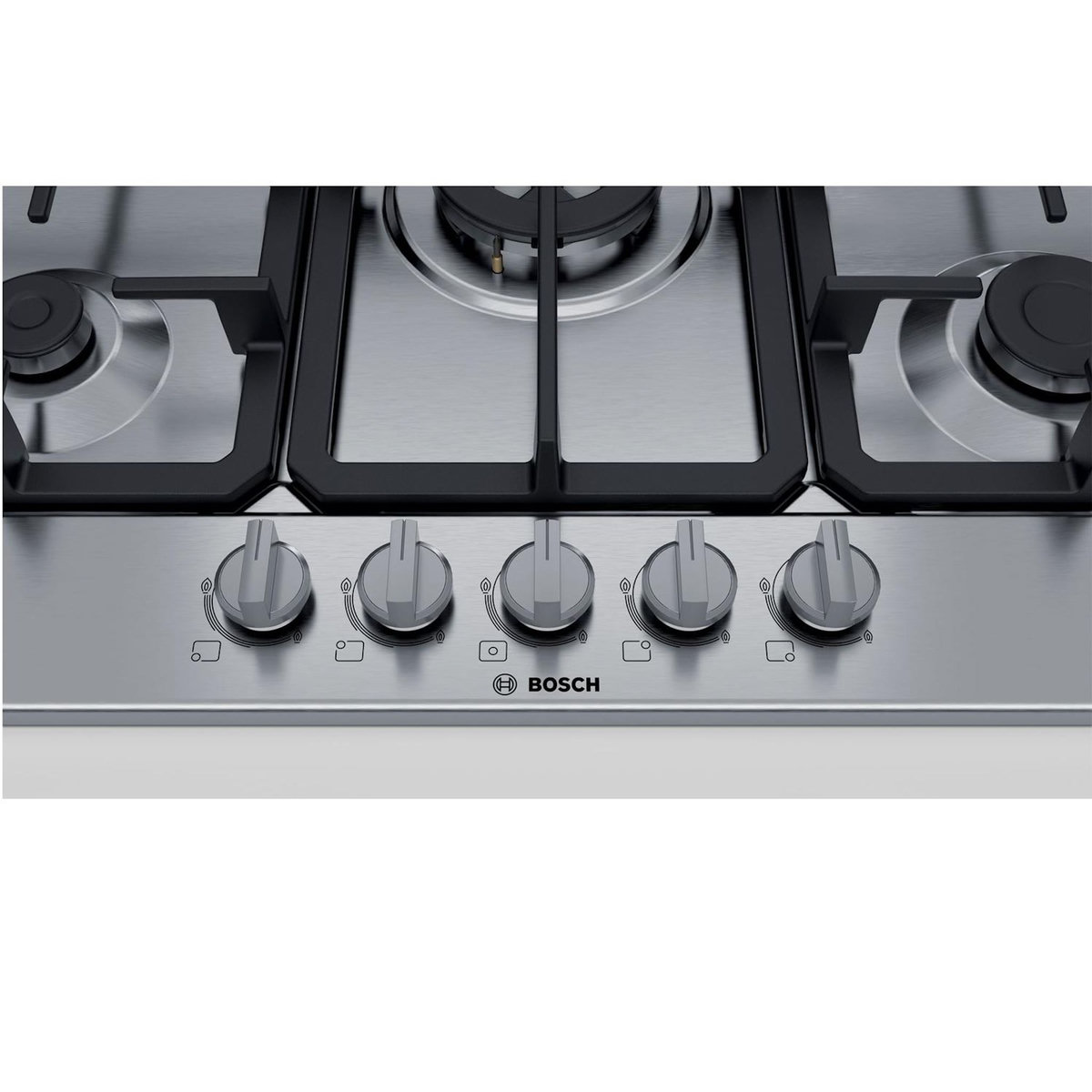 BOSCH Table de cuisson gaz 75cm 5 feux inox - pgq7b5b90