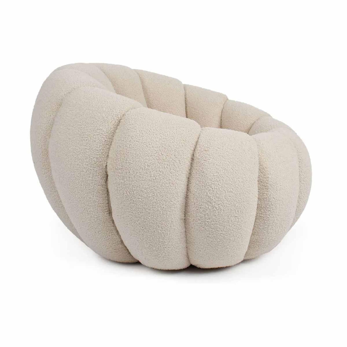 Paris Prix Fauteuil Coquillage Bouclette  Galen  92cm Beige