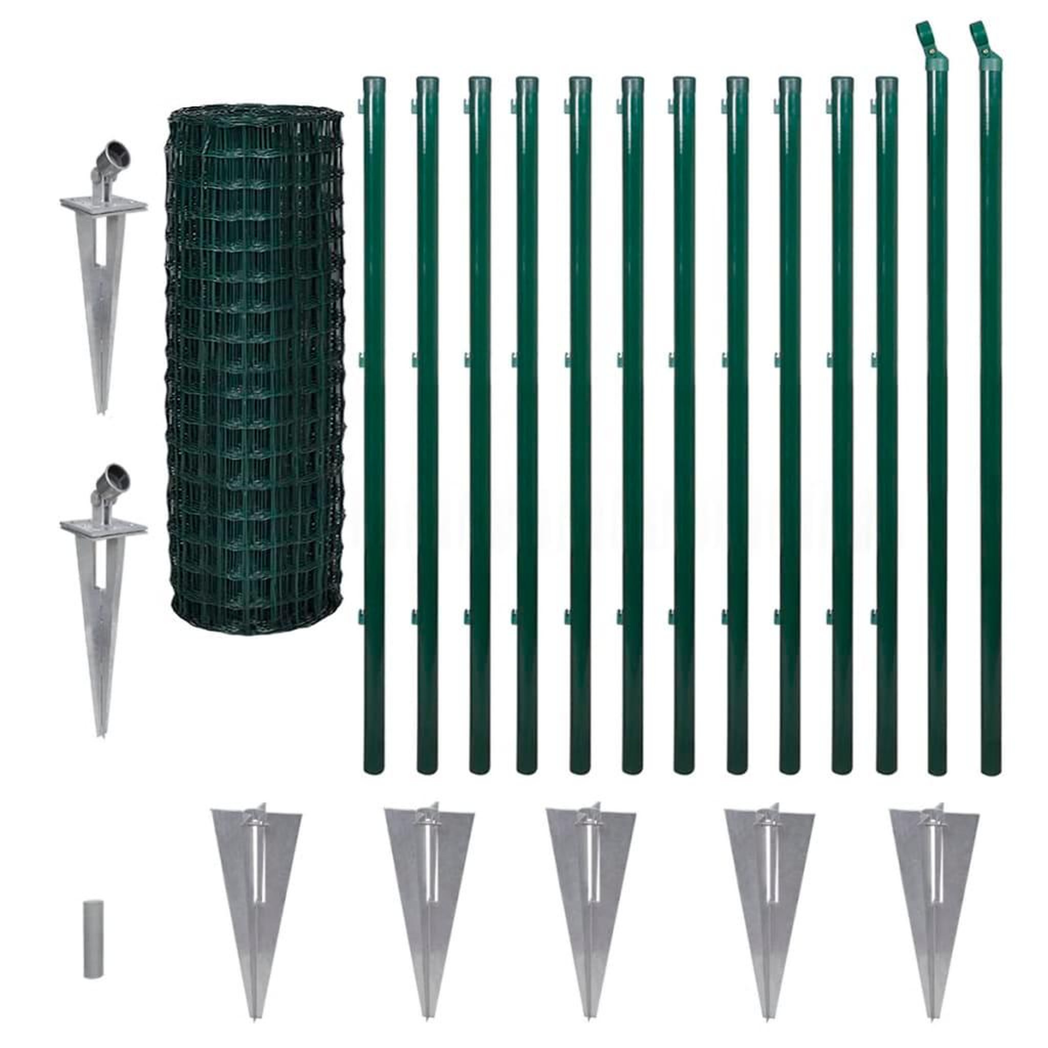 Voir la diapositive 2 : VIDAXL Cloture euro Acier 25 x 1,2 m Vert