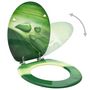 Voir la diapositive 2 : VIDAXL Sieges de toilette avec couvercle 2 pcs MDF Vert Gouttes d'eau