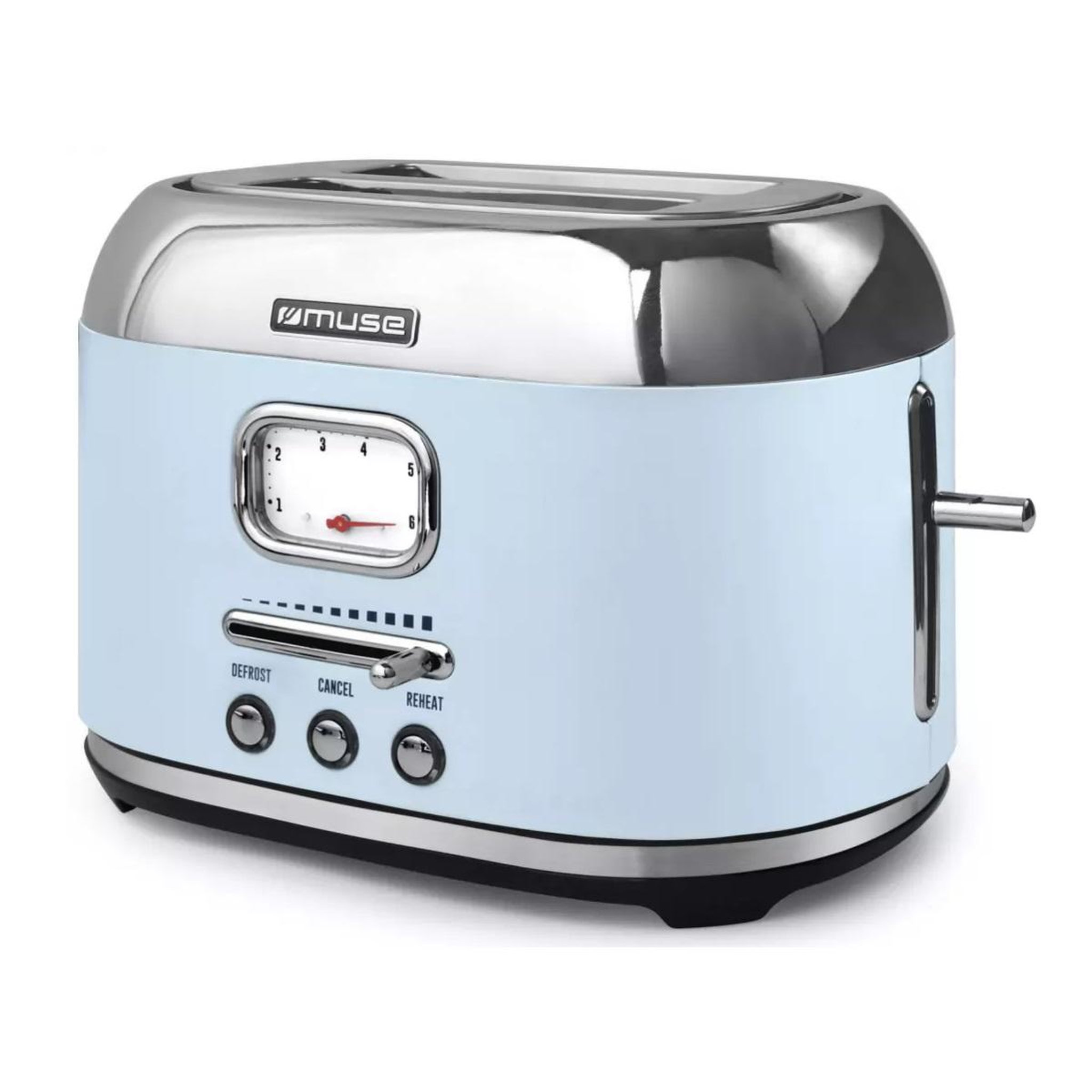 Muse Grille-pain 2 fentes 1000w  bleu - ms-120vb