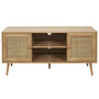 Voir la diapositive 1 : Paris Prix Meuble TV 2 Portes & 2 Niches  Bali  115cm Naturel