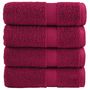 Voir la diapositive 1 : VIDAXL Serviettes d invité de qualité supérieure SOLUND 4 pcs bordeaux