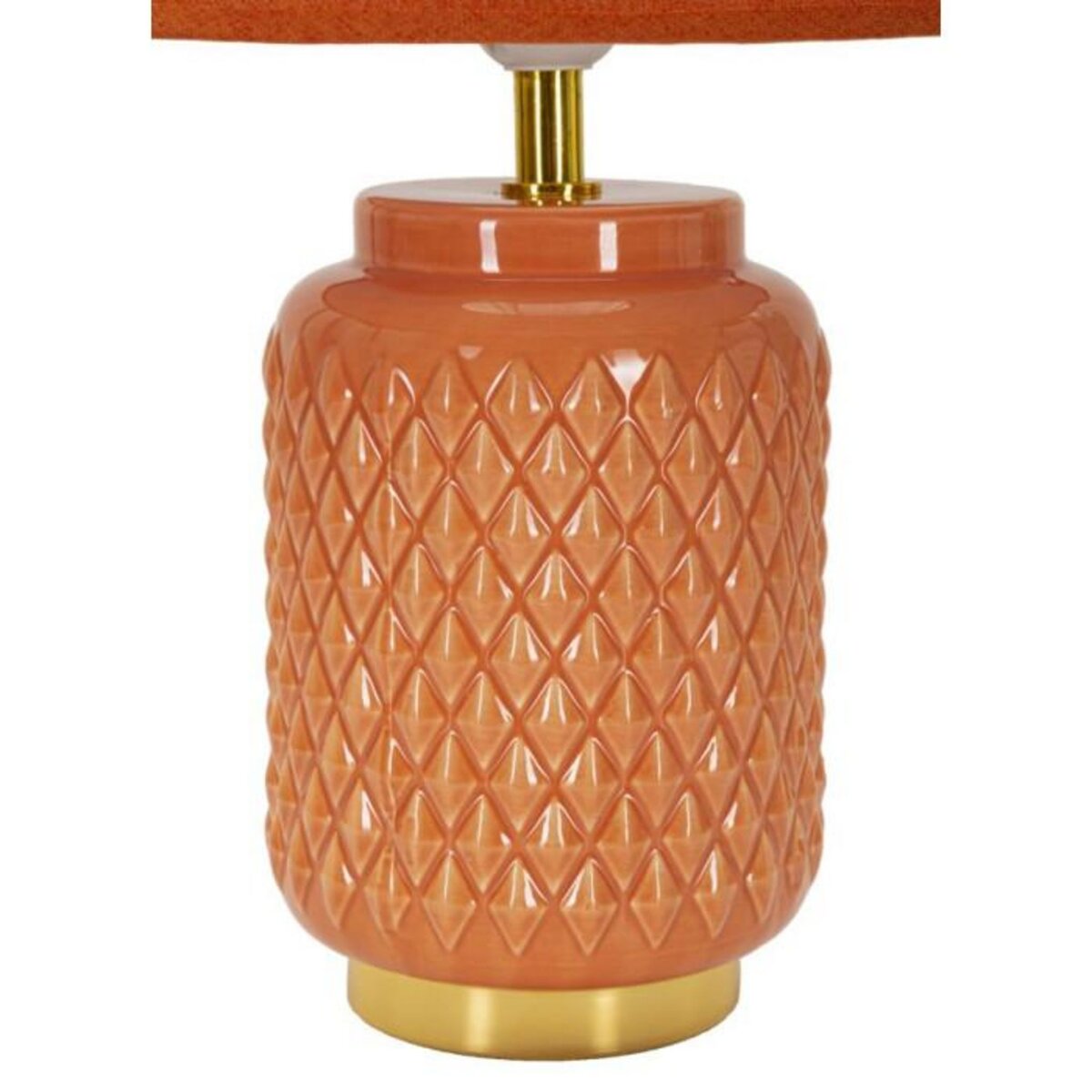 Paris Prix Lampe à Poser en Céramique  Square  44cm Orange
