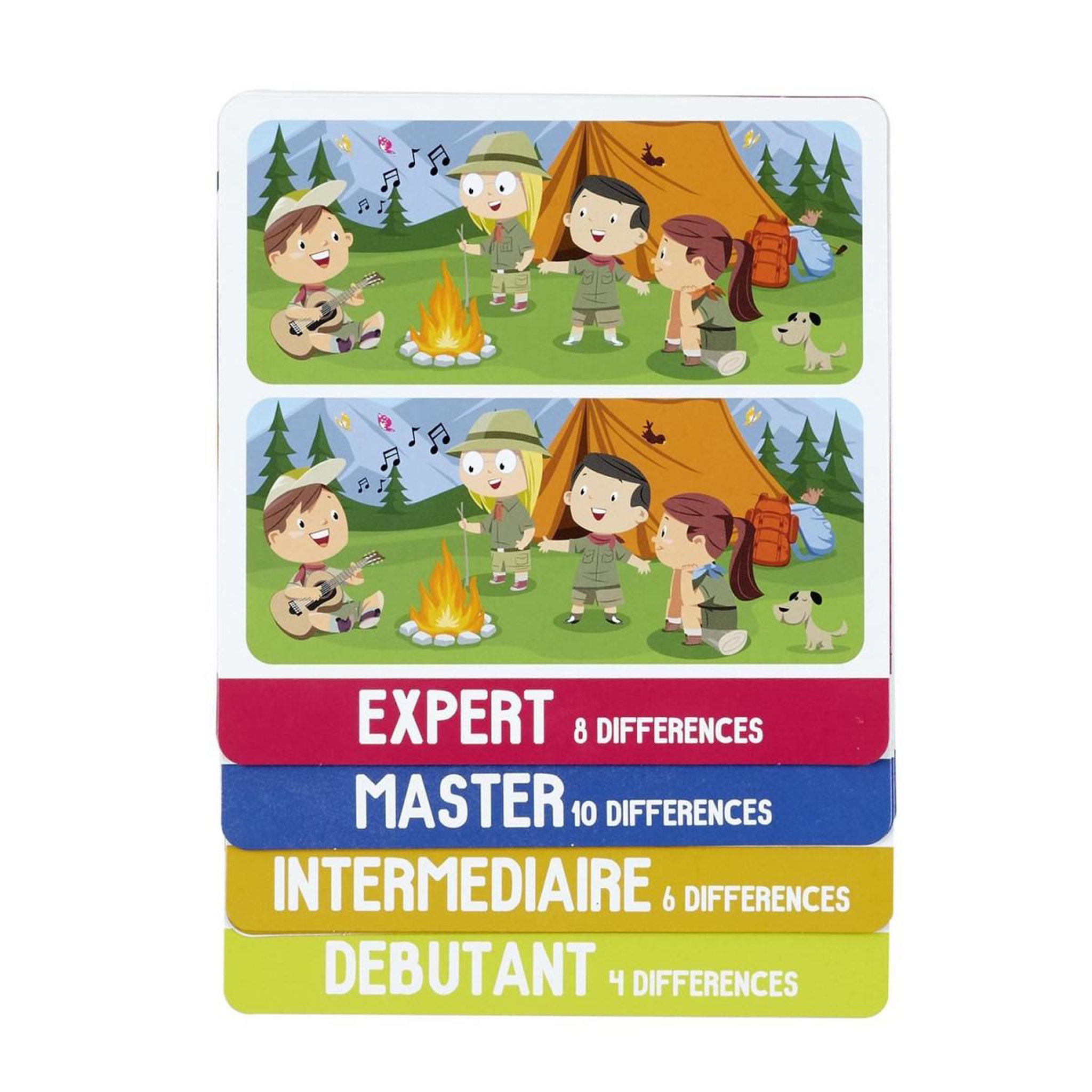 Voir la diapositive 2 : Jeux 2 momes Jeu de cartes  différences  15cm multicolore
