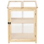 Voir la diapositive 5 : OUTSUNNY Mini serre de jardin 2 niveaux dim. 62L x 63l x 82H cm porte et panneau toit ouvrant bois sapin traité polycarbonate