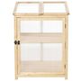 Voir la diapositive 5 : OUTSUNNY Mini serre de jardin 2 niveaux dim. 62L x 63l x 82H cm porte et panneau toit ouvrant bois sapin traité polycarbonate