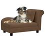 Voir la diapositive 1 : VIDAXL Canape pour chien avec oreiller Marron 83x44x44 cm Peluche
