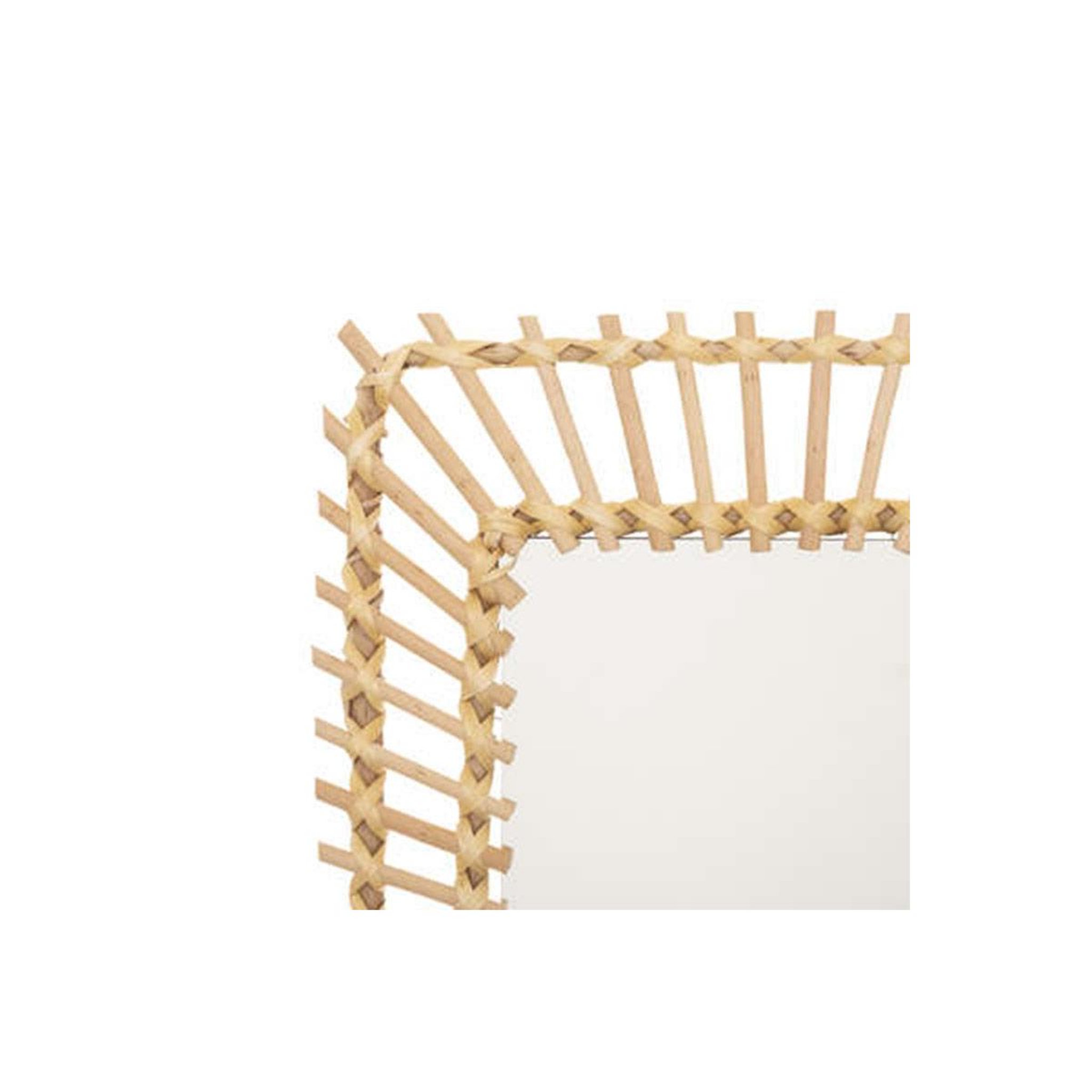 Voir la diapositive 2 : ATMOSPHERA Miroir mural en rotin  rectangle  58cm beige