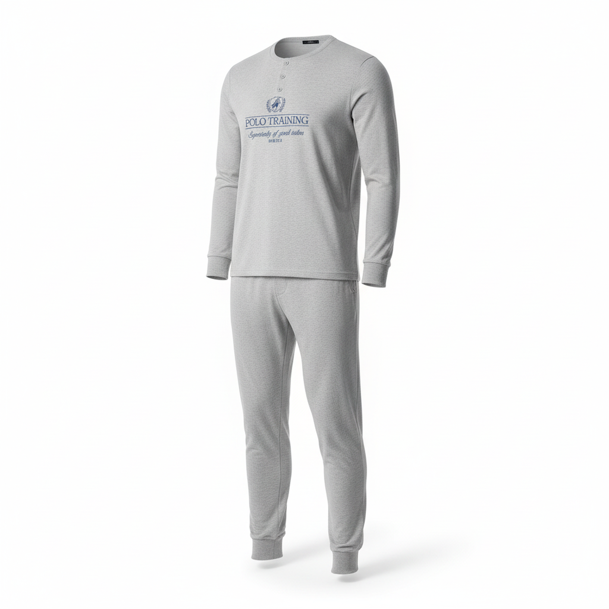 Voir la diapositive 1 : OZABI Ozabi pyjama homme doublé polaire print brodé