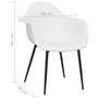 Voir la diapositive 6 : VIDAXL Chaises a manger lot de 2 blanc PP
