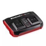 Einhell Chargeur double rapide – Power X-Twincharger 4A - 18 V - 2 ports - LED - recharge simultanée