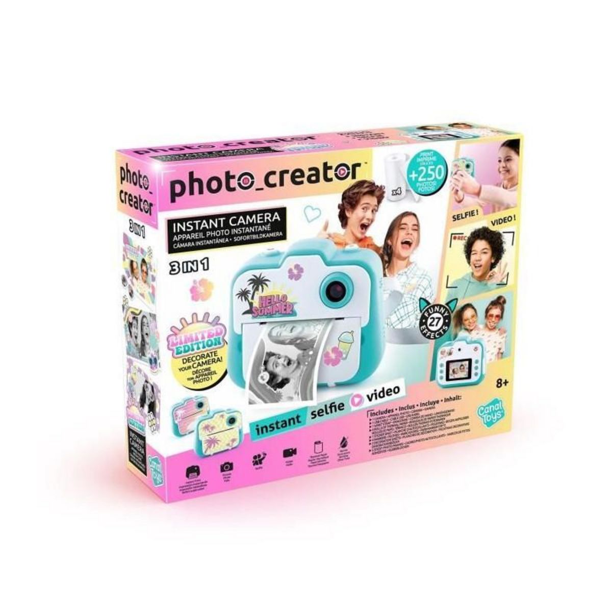 Canal Toys Canal Toys - Photo Creator - Appareil photo instantané Édition limitée - Impression thermique, sans encre - CLK 028