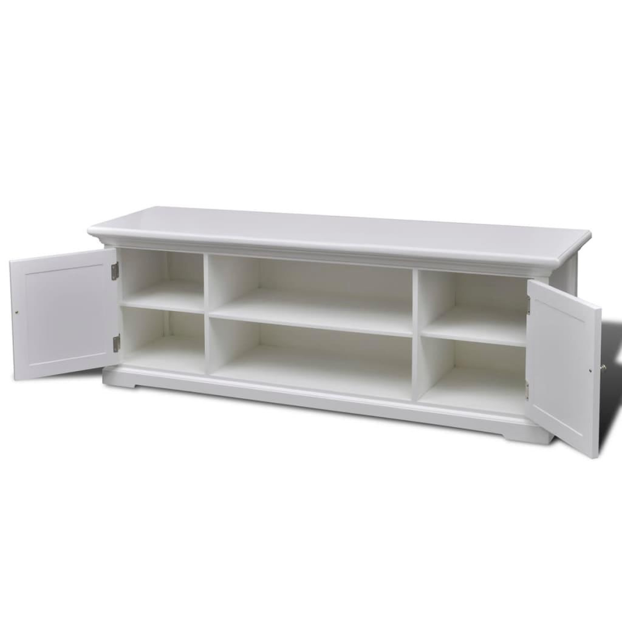 Voir la diapositive 4 : VIDAXL Meuble tv blanc bois
