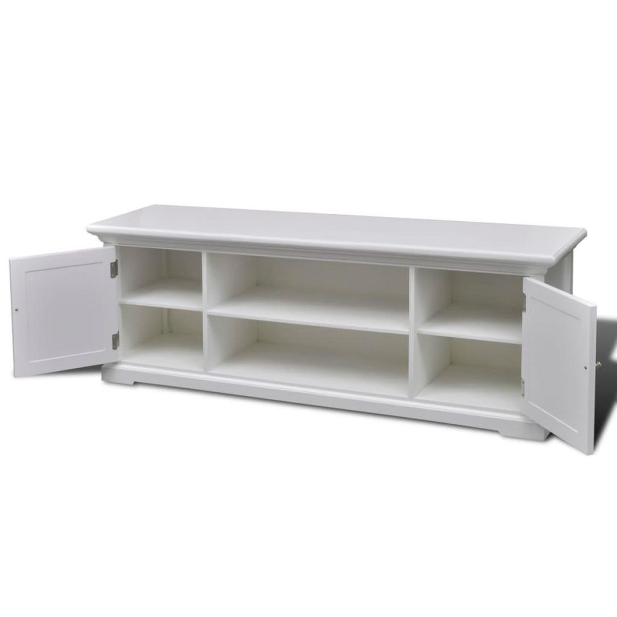 VIDAXL Meuble TV Blanc Bois