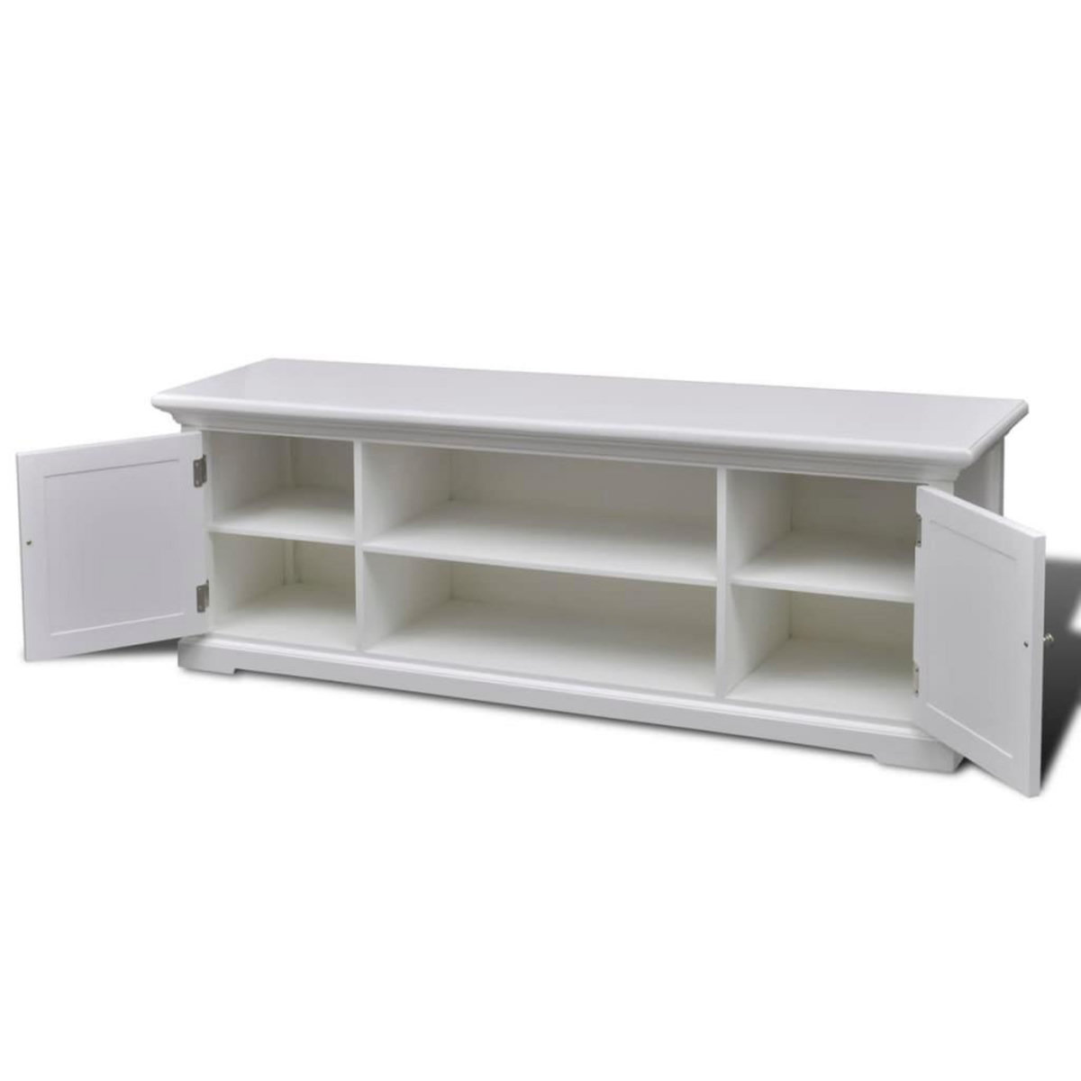 VIDAXL Meuble TV Blanc Bois