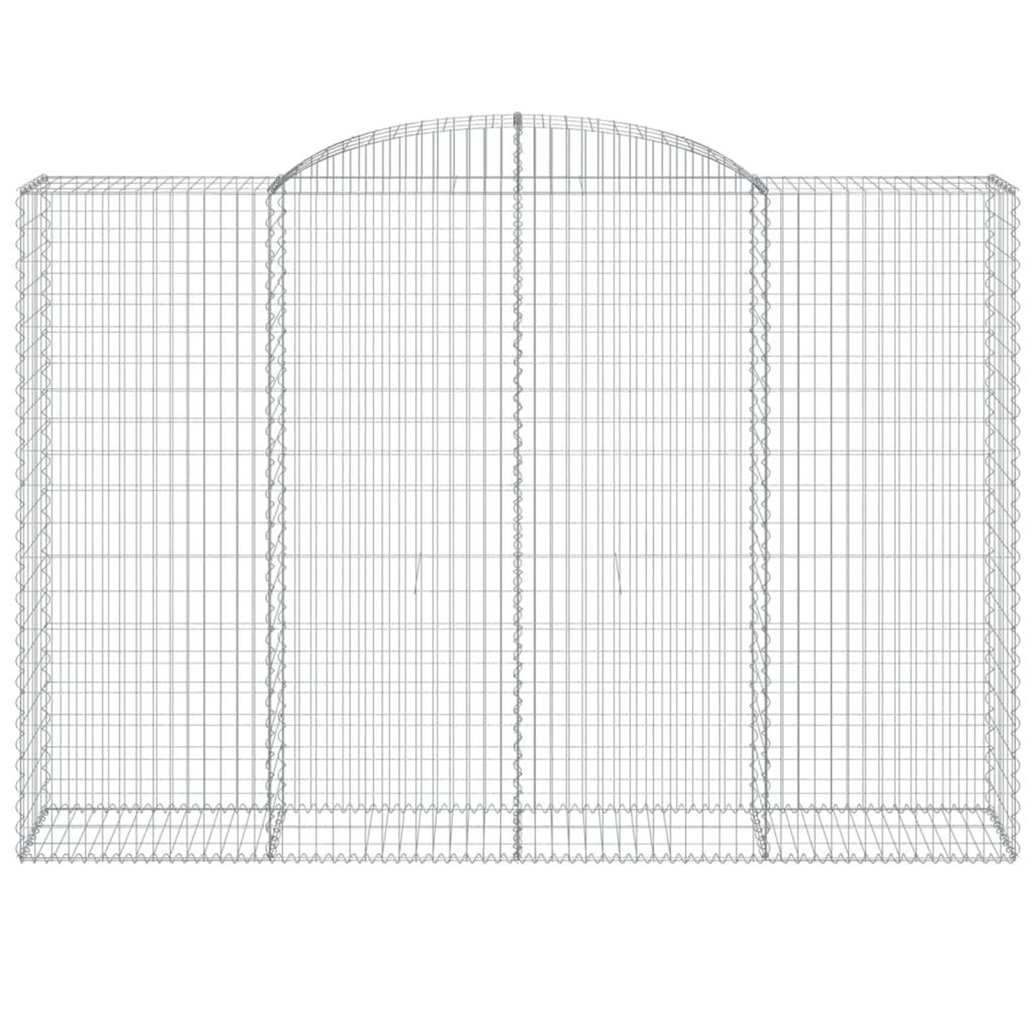 Voir la diapositive 4 : VIDAXL Paniers a gabions arques 3 pcs 300x50x200/220 cm fer galvanise