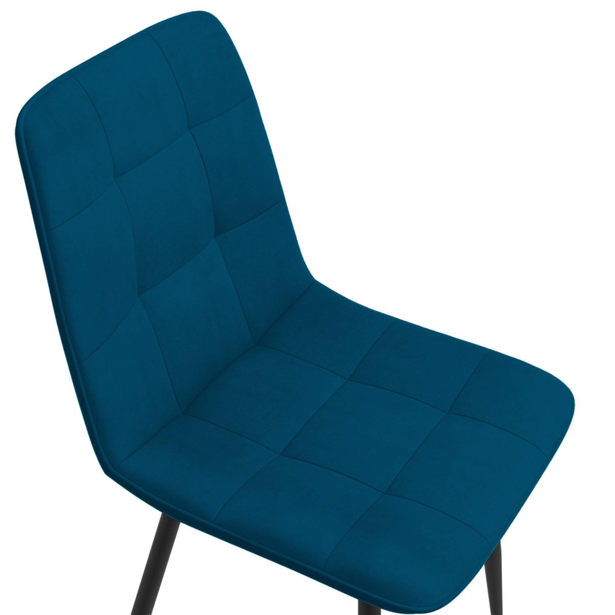 Voir la diapositive 6 : ID MARKET Lot de 8 chaises mila en velours mix color bleu x3, rose x3, jaune ocre x2