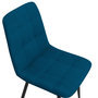 Voir la diapositive 6 : ID MARKET Lot de 8 chaises MILA en velours mix color bleu x3, rose x3, jaune ocre x2