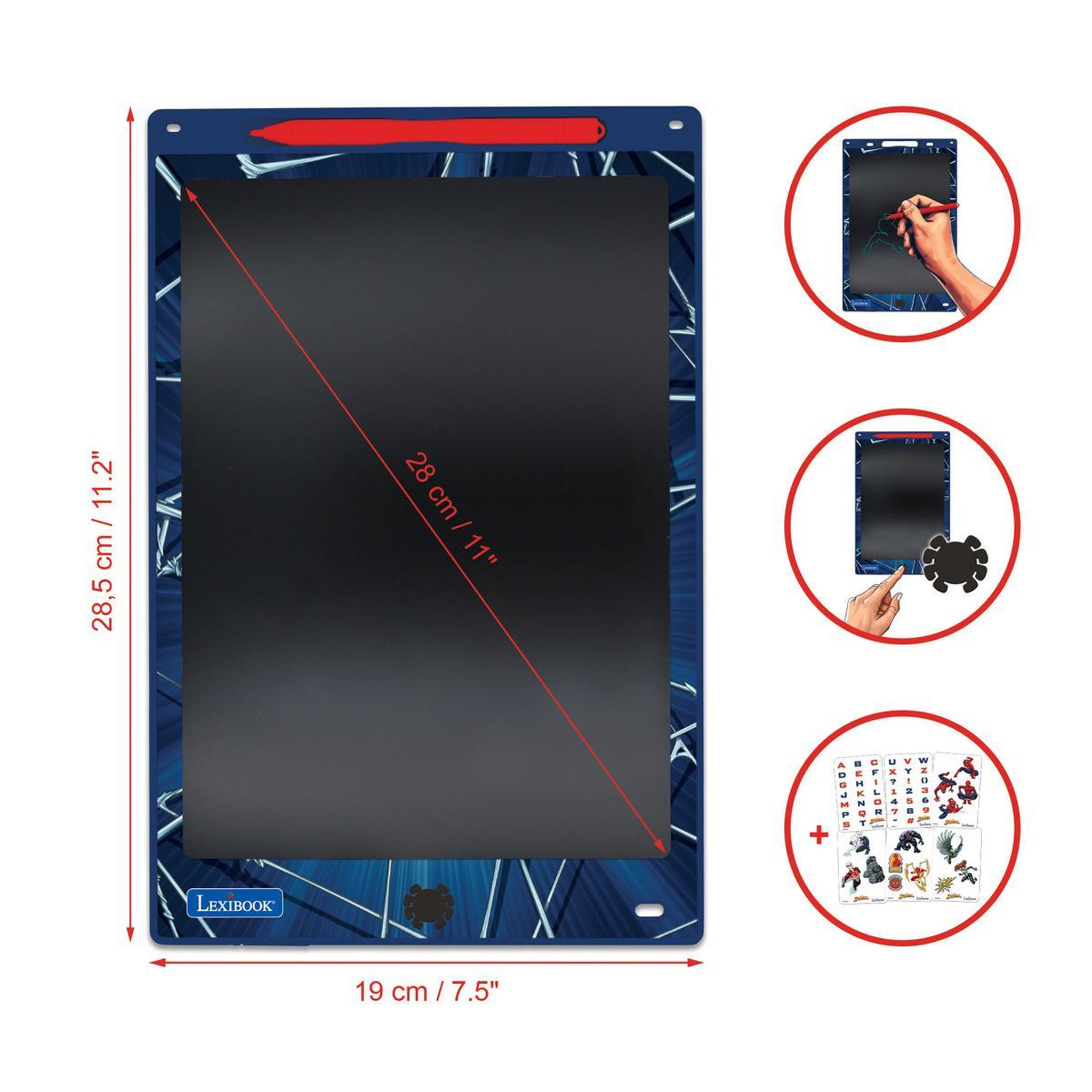 Voir la diapositive 2 : Lexibook Tablette à Dessins électronique multicolore Spider-Man