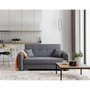 Voir la diapositive 3 : BEST MOBILIER Michelle - canapé droit 3 places convertible avec coffre en velours