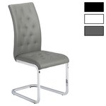 IDIMEX Lot de 4 chaises CHLOE, en synthétique. Coloris disponibles : Noir