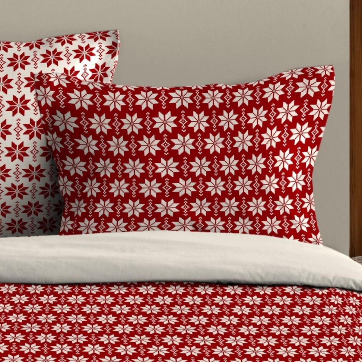 STOF Housse de couette 240x220 VALGENIS + 2 taies coton 57 fils