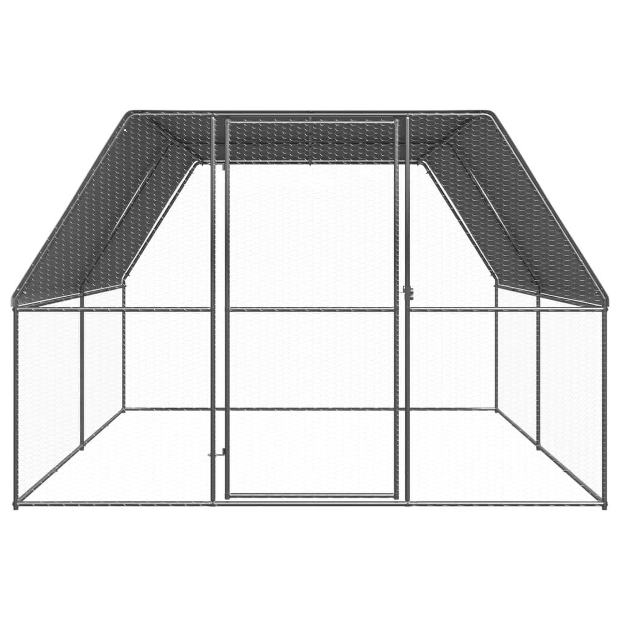 Voir la diapositive 2 : VIDAXL Poulailler d'exterieur 3x4x2 m Acier galvanise