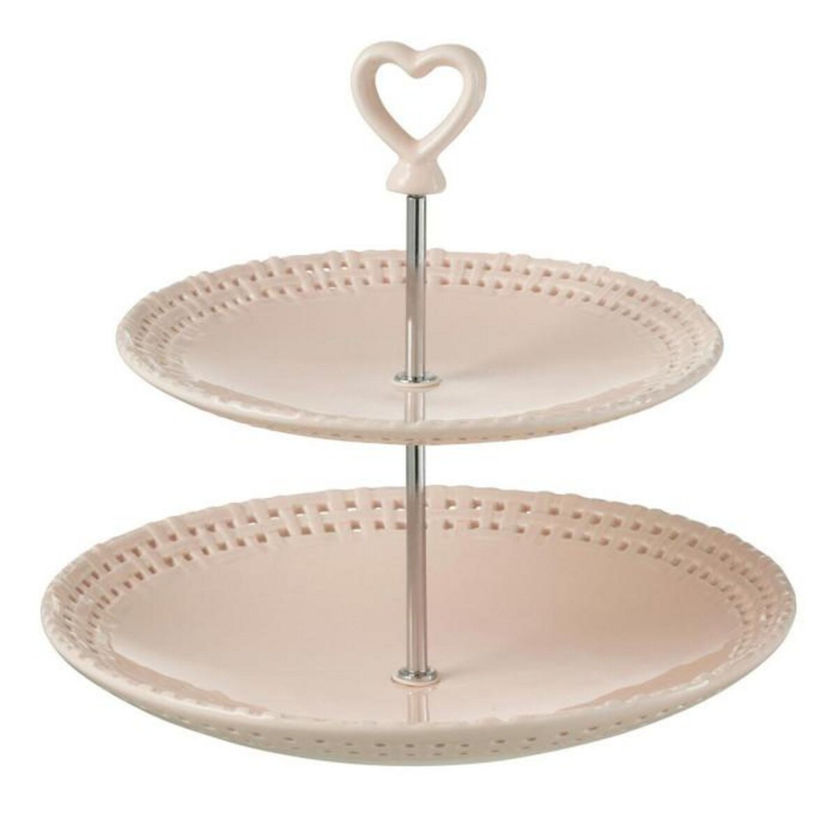 Paris Prix Serviteur 2 Étages en Céramique  Vercer  25cm Rose