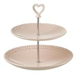 Paris Prix Serviteur 2 Étages en Céramique  Vercer  25cm Rose