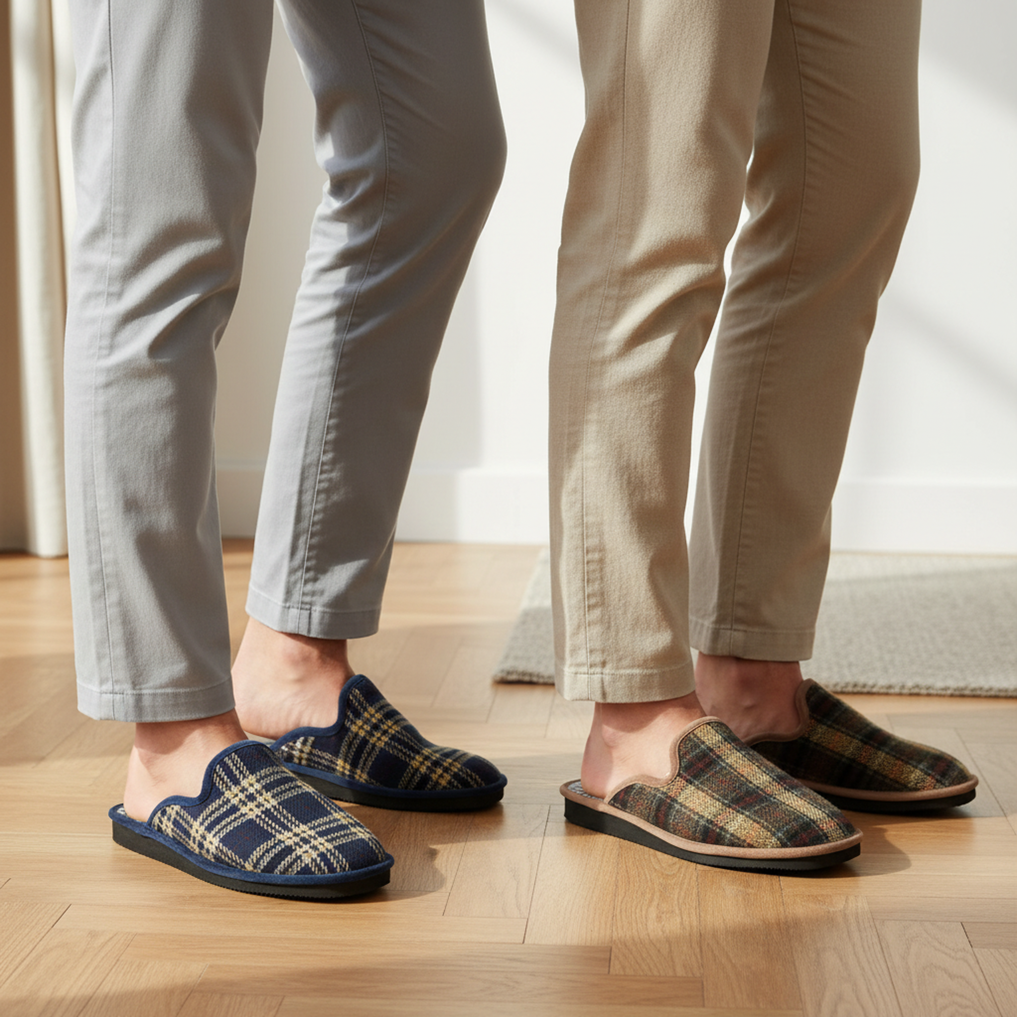 Voir la diapositive 2 : OZABI Ozabi pack de 2 paires pantoufles mules homme fabriquées en espagne