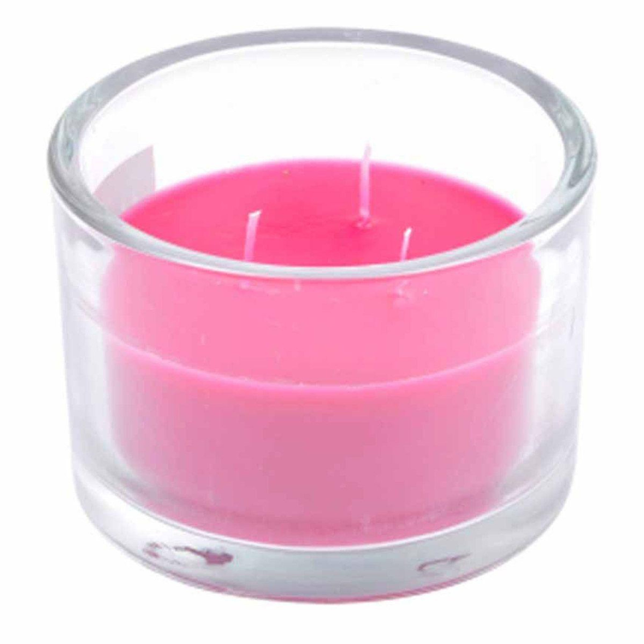 HOMEA Bougie verrine parfumée  essentiel  12cm rose