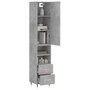 Voir la diapositive 3 : VIDAXL Buffet haut Gris beton 34,5x34x180 cm Bois d'ingenierie