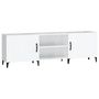 Voir la diapositive 2 : VIDAXL Meuble TV blanc brillant 150x30x50 cm bois d'ingenierie
