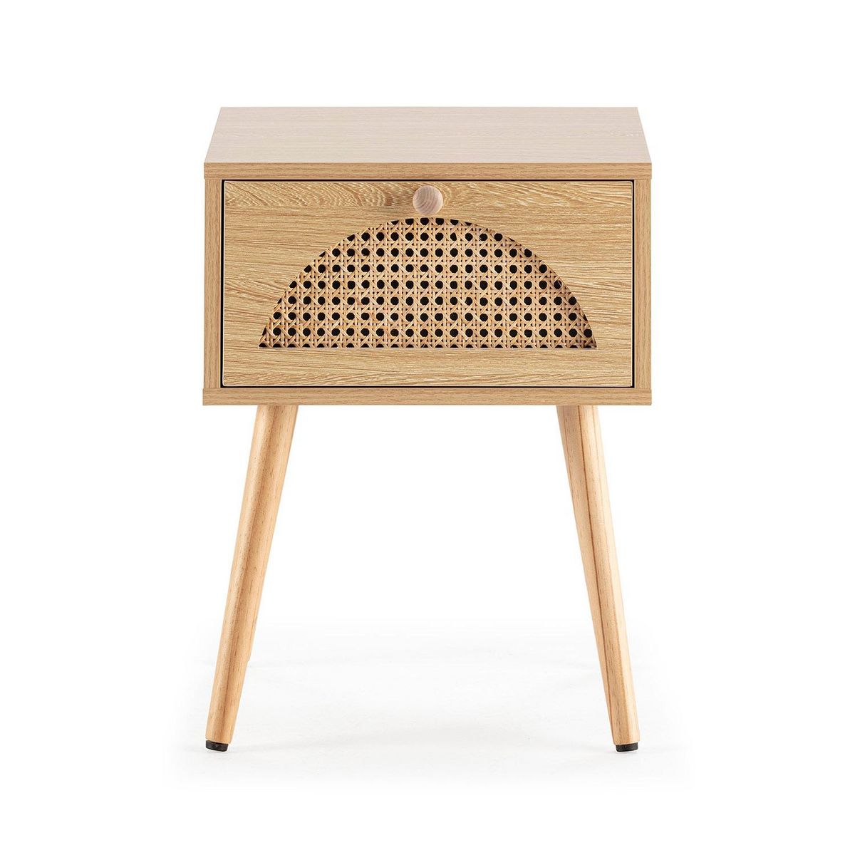 VS VENTA-STOCK Table de chevet Luna 1 tiroir couleur chêne