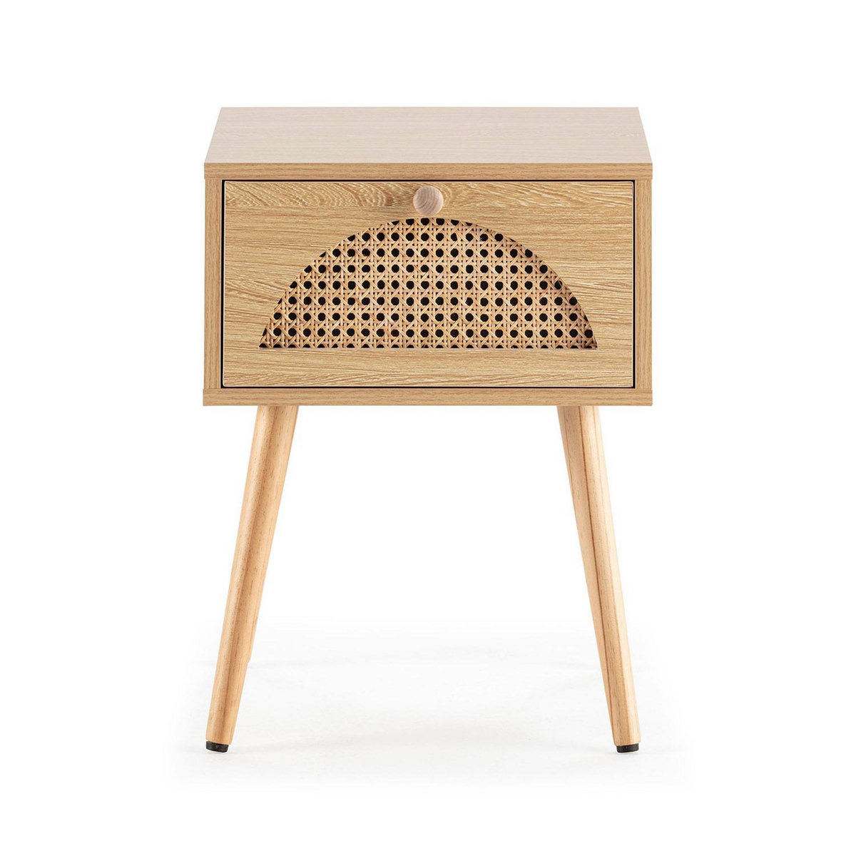 VS VENTA-STOCK Table de chevet Luna 1 tiroir couleur chêne