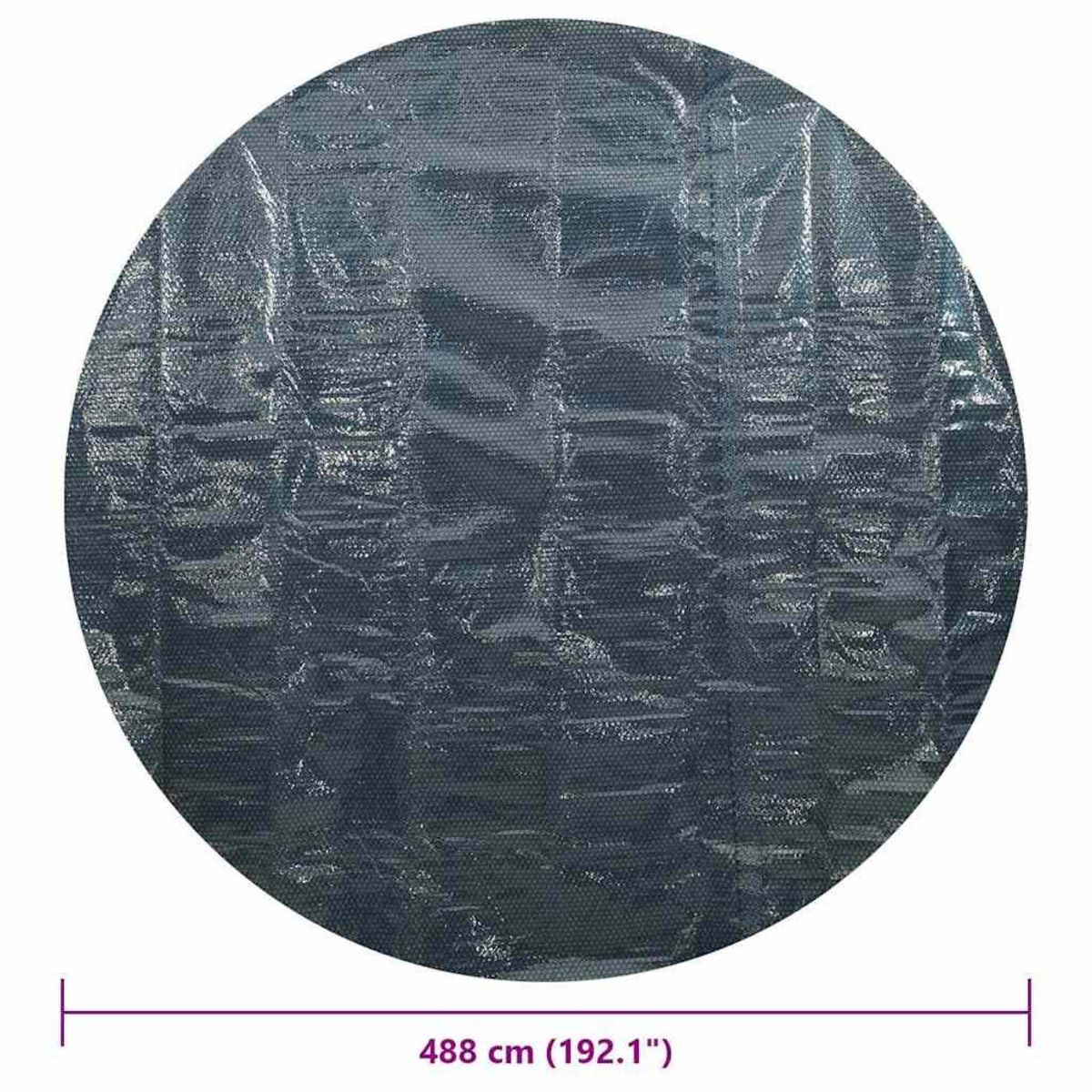 VIDAXL Film solaire de piscine flottant PE 488 cm Noir et bleu