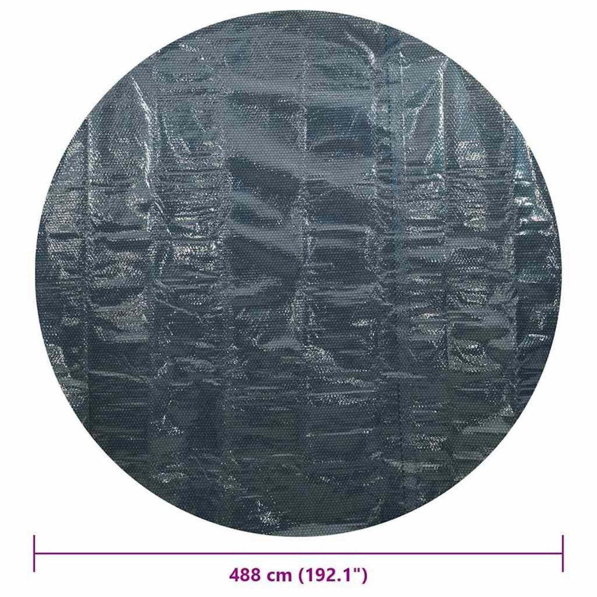 VIDAXL Film solaire de piscine flottant PE 488 cm Noir et bleu