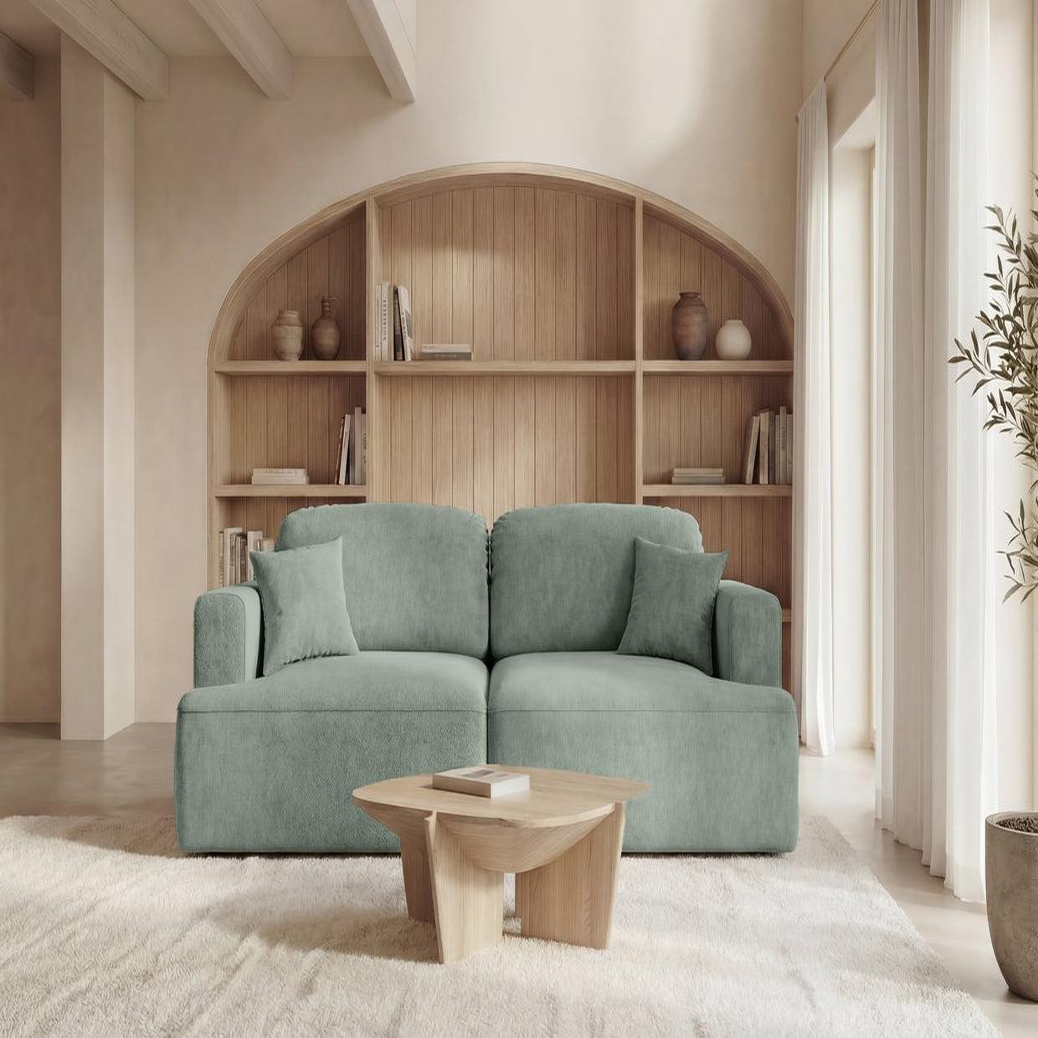 Voir la diapositive 3 : CASANOVA PARIS Chiara - canapé droit convertible tissu velours 3 places