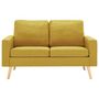 Voir la diapositive 3 : VIDAXL Ensemble de canapes 2 pcs Tissu Jaune