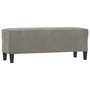 Voir la diapositive 2 : VIDAXL Banc Gris clair 100x35x41 cm Velours